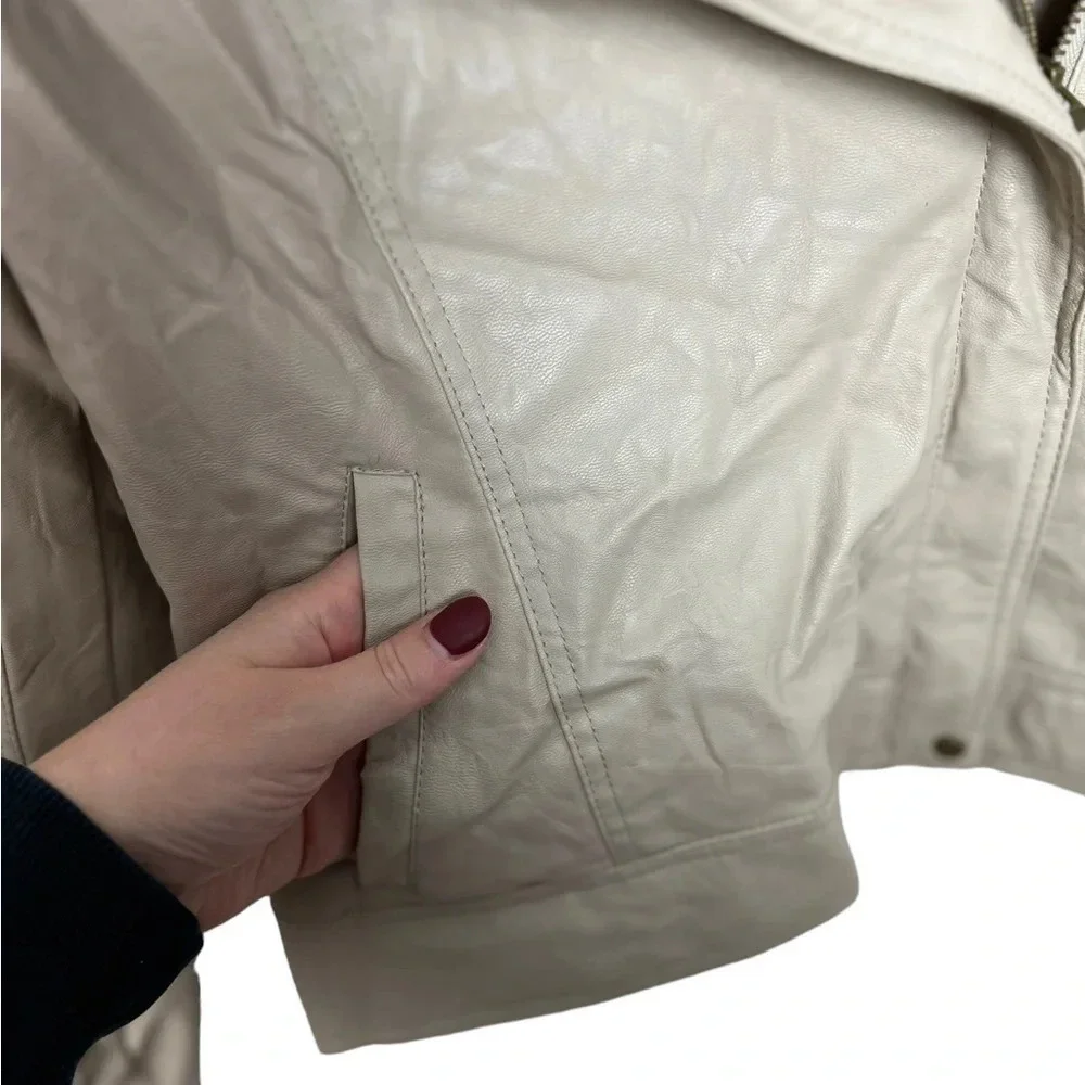 Jack • Moto Faux Leather Asymmetrical Zip Jacket - Picture 5 of 8